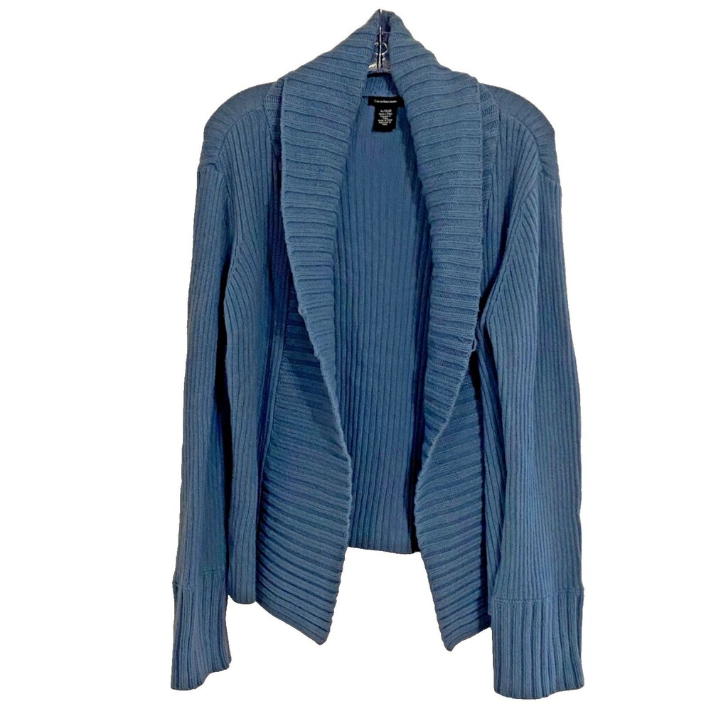 Calvin Klein Knit Cardigan Sweater~Womens XL~Blue~Careerwear